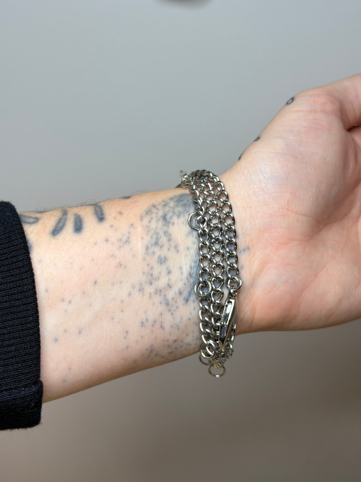 Labradorite Bracelet. Silver and Steel